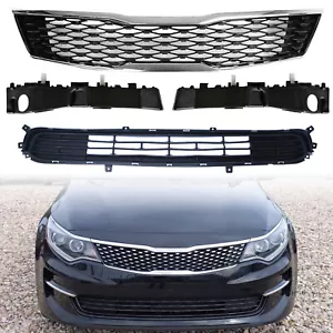 For 2016-2018 Kia Optima EX Front Upper Lower Grille + Bumper Bracket Left&Right - Picture 1 of 15