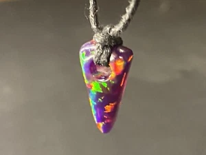 Handmade Australia solid red opal Dragon’s Tooth pendant necklace - Picture 1 of 7