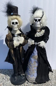 Dia De Los Muertos Bride + Groom from Spooky Village Halloween 20" Skeleton Pair - Picture 1 of 20