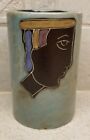 DESIGN BY MARA MEXICO FLAT TUMBLER 4 3/4"  ABSTRACT DESIGN EXCELLENT!!! #14