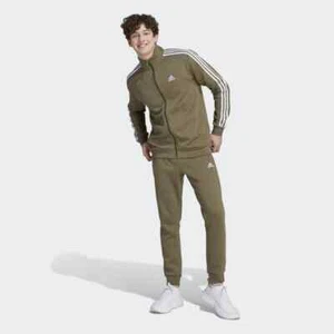 adidas Men's Basics 3-Stripes Fleece Track Suit (Jacket & Pant) IJ6071 - Picture 1 of 8