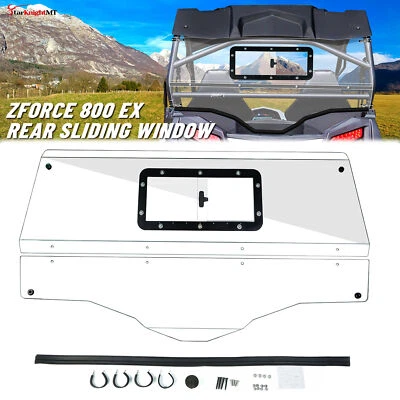 Full Sliding Back Window For CFMOTO ZFORCE 800 EX 2014-2022 PC Rear Windshield Foto 1 de 4