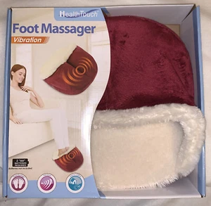 New with Box - Health Touch Foot Massager with Vibration & Comfort Fabric- Red - Picture 1 of 4