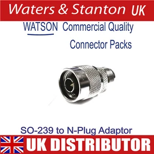 Adaptador UHF250 SO-239 a N-Plug 1 pieza - Imagen 1 de 2