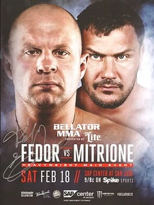 Fedor Emelianenko Signed Bellator 172 MMA Event Program BAS COA vs Matt Mitrione - Picture 1 of 11