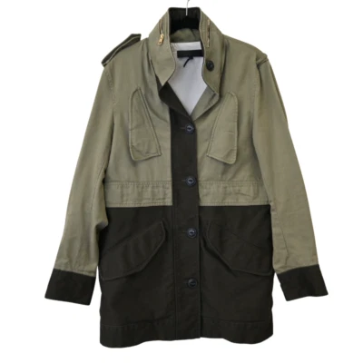 Rag & Bone Military Jacket Size 0 Womens Army Green Brown Button Front Utility - Image 1 of 4