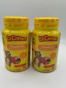 L'il Critters Gummies Vitamin D3, 50MCG, 2,000 IU, 2 Pack 120 Count vitamina - Picture 1 of 5