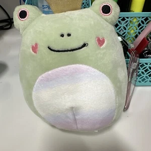 Squishmallows Fenra König Frosch mit Goldkrone Valentinstag 6 Zoll ohne Etikett - Bild 1 von 2