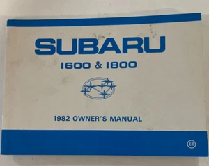 1982 Subaru 1600 & 1800 Original OWNERS AND DRIVERS MANUAL - Picture 1 of 2