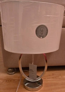 Dunelm Talinn Dual Lit Integrated LED Table Lamp H43 x W28 x D20cm - Picture 1 of 11