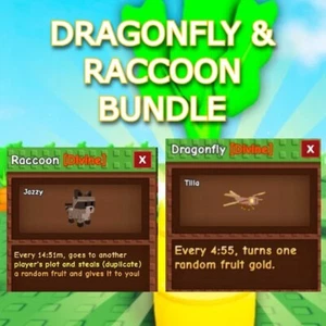 Grow A Garden Roblox 🎮 Libelle und Waschbär🎮ROBLOX - Bild 1 von 1