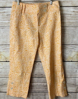 ETCETERA CAPRI Texturi Texturi Naranja Blanco Elástico Floral Talla 6. Botones de pierna 31X24 Foto 1 de 4