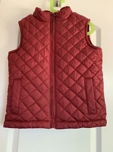 Gymboree Burgundy Quilted Puffer Vest w/ Fleece Lined-Size S(5-6) - Picture 1 of 4