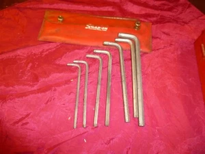 Snap-On Tools Standard SAE 7pc Allen Wrench Hex Key Set W/ Bag 5/16 - 9/64 - Picture 1 of 7
