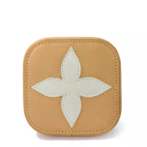 Portagioie USATO LOUIS VUITTON porta accessori pelle beige nero - Foto 1 di 4