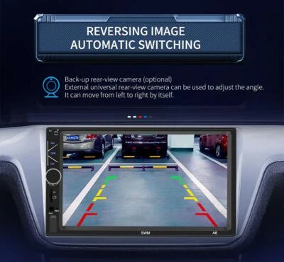  7"For IOS/Android 2DIN Car Radio Audio Stereo MP5 Player Bluetooth Touch Screen - Image 1 of 4