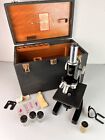 Vintage B&L Microscope W/Case & Accessories