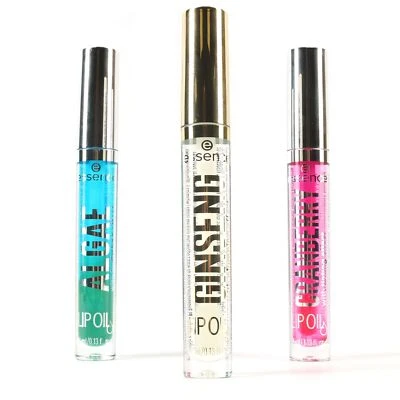 ESSENCE LIP OIL Tints Plumps Hydrates Vitamin E Hyaluronic Acid Jojoba Oil Vegan - Image 1 of 4