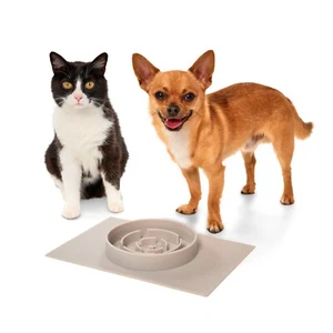 PiuPet® Anti Schling Napf Hund & Katze I 300ml I Antischlingnapf mit Matte - Bild 1 von 6