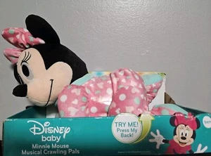 Disney Baby Minnie Mouse Touch N Crawl Plush Toy Crawling Sing Talk Just Play - Picture 1 of 8