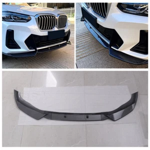 3PC For 2022- BMW X3 G01 X4 G02 M Sport Carbon Look Front Spoiler Splitter Lip . - Picture 1 of 14