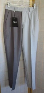 Neu mit Etikett Boohoo Man Skinny Skinny Spliced Cropped Anzughose Hose Herren Größe 28 - Bild 1 von 5
