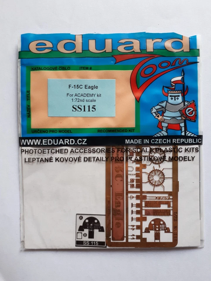 Eduard Zoom Accessories SS115 F 15C Eagle 1:72 for Academy kit COME NUOVO - Immagine 1 di 1