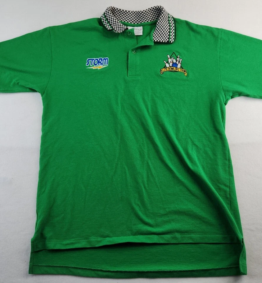 Polo Elite Bowlers Tour Logo Para Hombre Verde Talla Grande Foto 1 de 4