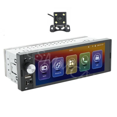 Radio de coche reproductor de MP5 para CarPlay pantalla táctil AUX 1 Din Bluetooth con cámara gratuita Foto 1 de 4