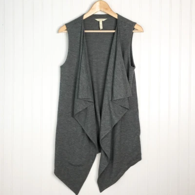 Chaleco Matilda Jane Para Mujer S Gris Jaspeado Abierto Elastizado Drapeado Hasta la Cadera Informal Foto 1 de 4