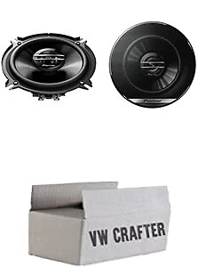 JUST SOUND BEST CHOICE FOR CARAUDIO Altavoces Pioneer para VW Crafter Front 13cm 130mm Coche Coche Cajas 250W Set