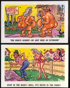 TWO PEDRO Risque Comic Postcards: Numbers 209 & 210. Very Rude! Free UK Postage - Picture 1 of 3