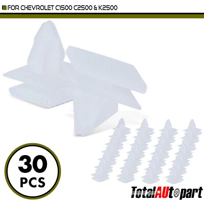 Retenedor de clip de moldura de panel basculante de 30 piezas para Chevrolet serie C y K de nailon de 11 mm Foto 1 de 4