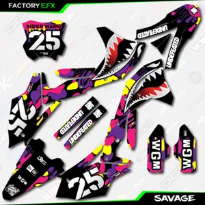 Kit de gráficos camuflaje PMYK Savage se adapta a las calcomanías de placas 17-20 Kawasaki KXF250 KXF 250 - Imagen 1 de 4