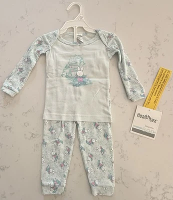 De colección Healthtex - Pijama para niños pequeños - 2 piezas - Verde claro - Talla 12 meses Nuevo con etiquetas Foto 1 de 4