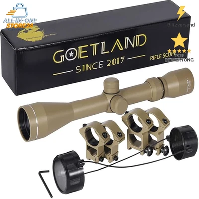 Zielfernrohr 3-9x40 Airsoft Optik R4 Absehen Montage Ringe Jagd Luftgewehr - Bild 1 von 4