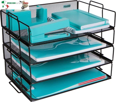 Organizer da scrivania con Vassoio di Carta impilabile Organizer da scrivania a  - Immagine 1 di 4
