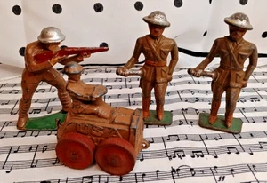 Barclay Spielzeug Metallguss Soldaten 4 Stück Vintage - Bild 1 von 19