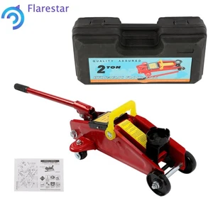 Red 3000 lb Capacity Hydraulic Trolley Floor Jack with Storage Case 1.5 Ton - Picture 1 of 11