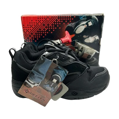 Zapatos con ruedas Heelys Streak para hombre talla 9 negros carbón plateados nuevos en caja Foto 1 de 4