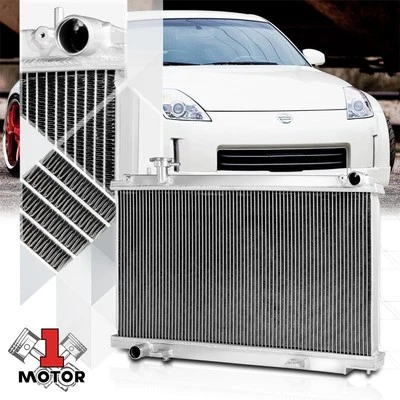 Radiador de rendimiento de aluminio de 2 filas para 03-06 Nissan 350Z Fairlady Z Z33 Foto 1 de 4