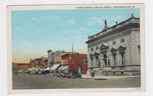 NEW BRIGHTON PA 3RD AVE LOOKING NORTH circa 1920 - Picture 1 of 2