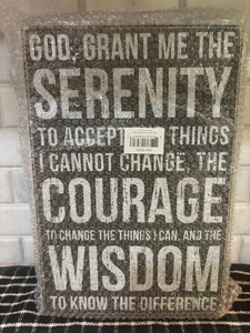 Primitives by Kathy 8x12 Classic Wooden Box Sign Free Standing Serenity Prayer - Picture 1 of 2