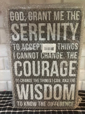 Primitives by Kathy 8x12 Classic Wooden Box Sign Free Standing Serenity Prayer - Image 1 of 2