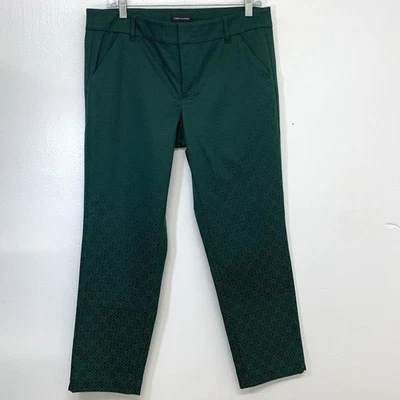Pantalón Lord & Taylor Verde Tobillo Mujer 8 Mezcla Algodón Bolsillos con Cremallera Informal Foto 1 de 4