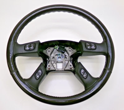 Chevrolet GMC Tahoe Suburban Yukon Escalade  Steering Wheel 03-06 Black Leather Foto 1 de 4