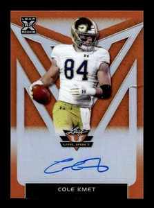 2020 Leaf Valiant #BA-CK1 Cole Kmet Orange #/50 - Picture 1 of 2