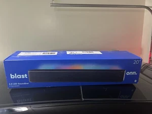 LED Soundbar with 2 Speakers, 20" Open Box New. Onn Brand,24 Available. - Picture 1 of 6