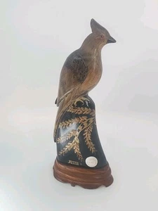 Atemberaubende alte handgeschnitzte Wasserbüffelhorn Skulptur Vogel 0 Zoll von JUSTA. - Bild 1 von 13