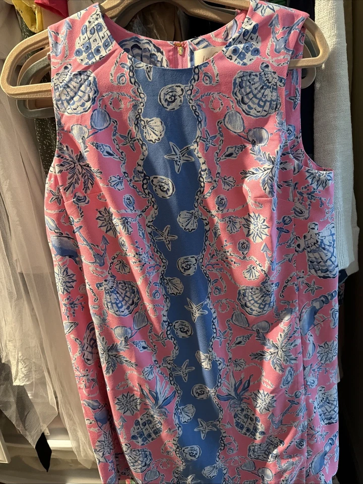 Vestido feminino Lilly Pulitzer sem mangas estampa vibrante tamanho 8 - Imagem 1 de 4